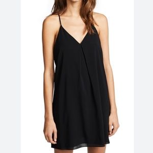 Alice + Olivia Fierra Stretch Silk Slipdress (black)